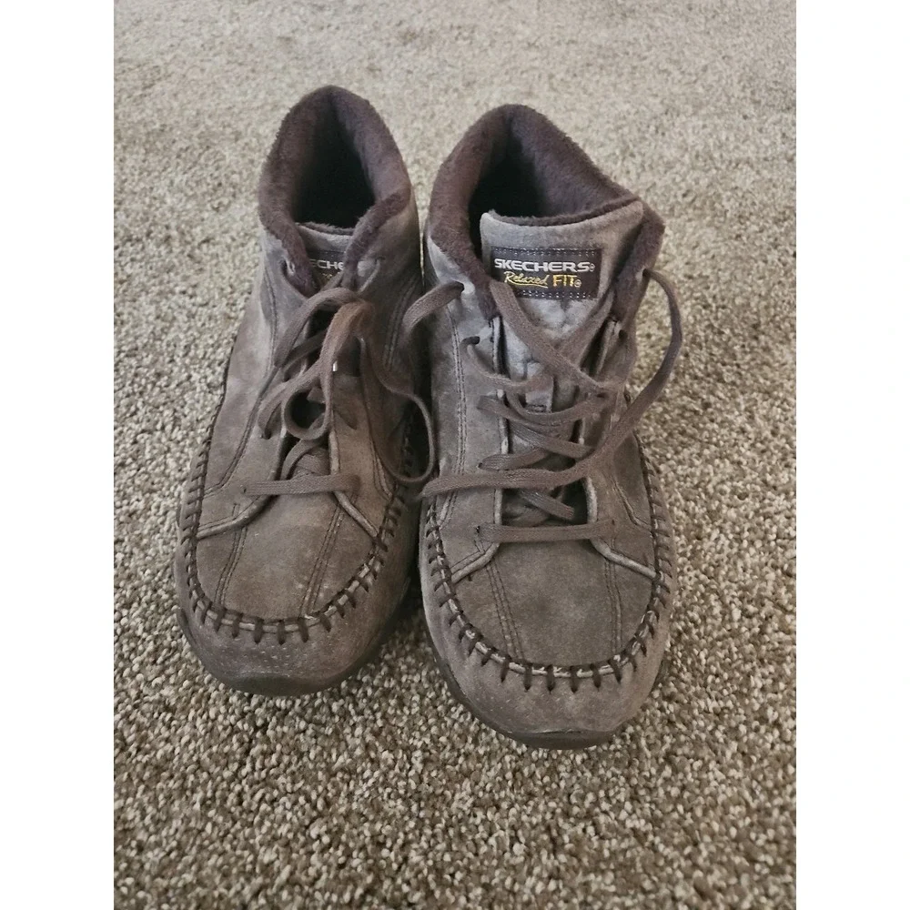 Skechers Bikers Totem Pole Chocolate Suede Leather Chukka Boots Sz 11‎